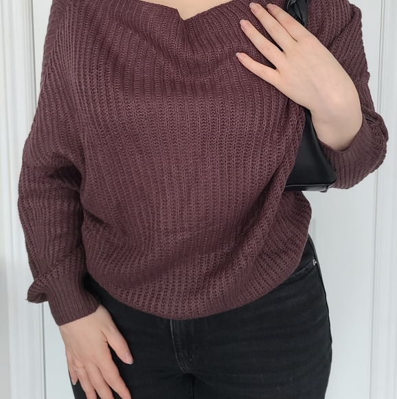 SHEIN Drop Shoulder Knit Sweater - Picture 3 of 3